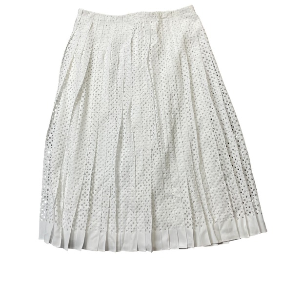 Tory Burch Dresses & Skirts - Tory‎ Burch 10 New w/Tags White 100% Polyester Carine Skirt Lined Pleated